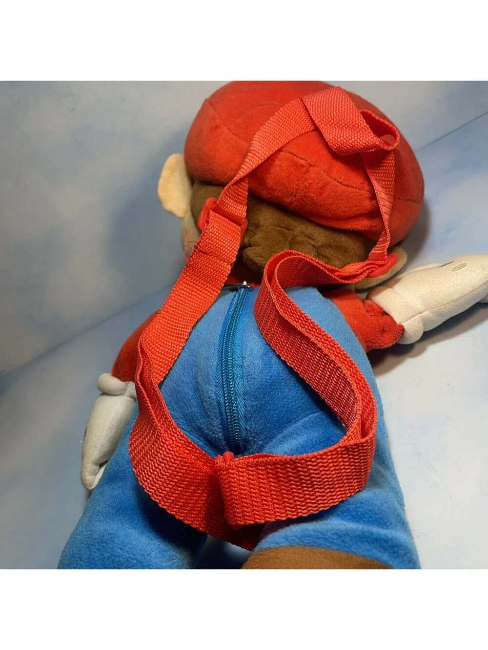 Nintendo Super Mario Stuffed Plush HUGE 22” Pillow Buddy Zip Pouch Carry Doll